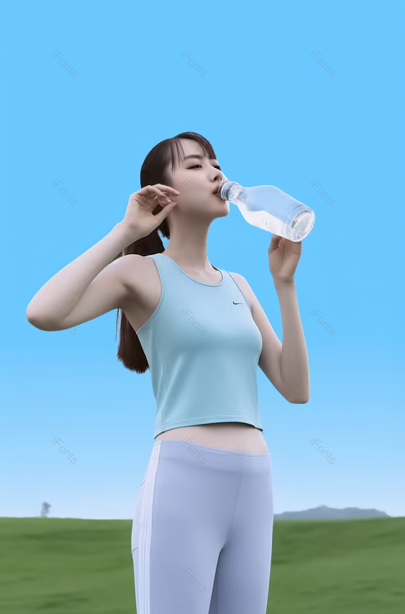 运动后休息的女青年户外摄影,高清,摄影图,摄影图片,图片大全,摄影图免费下载